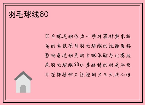羽毛球线60